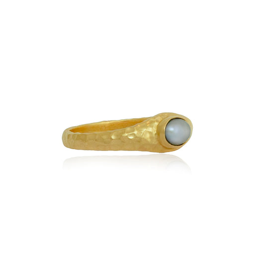 Pia Single Pearl Ring - GOLD