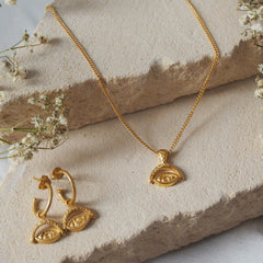 Protection Evil Eye Earrings - Gold