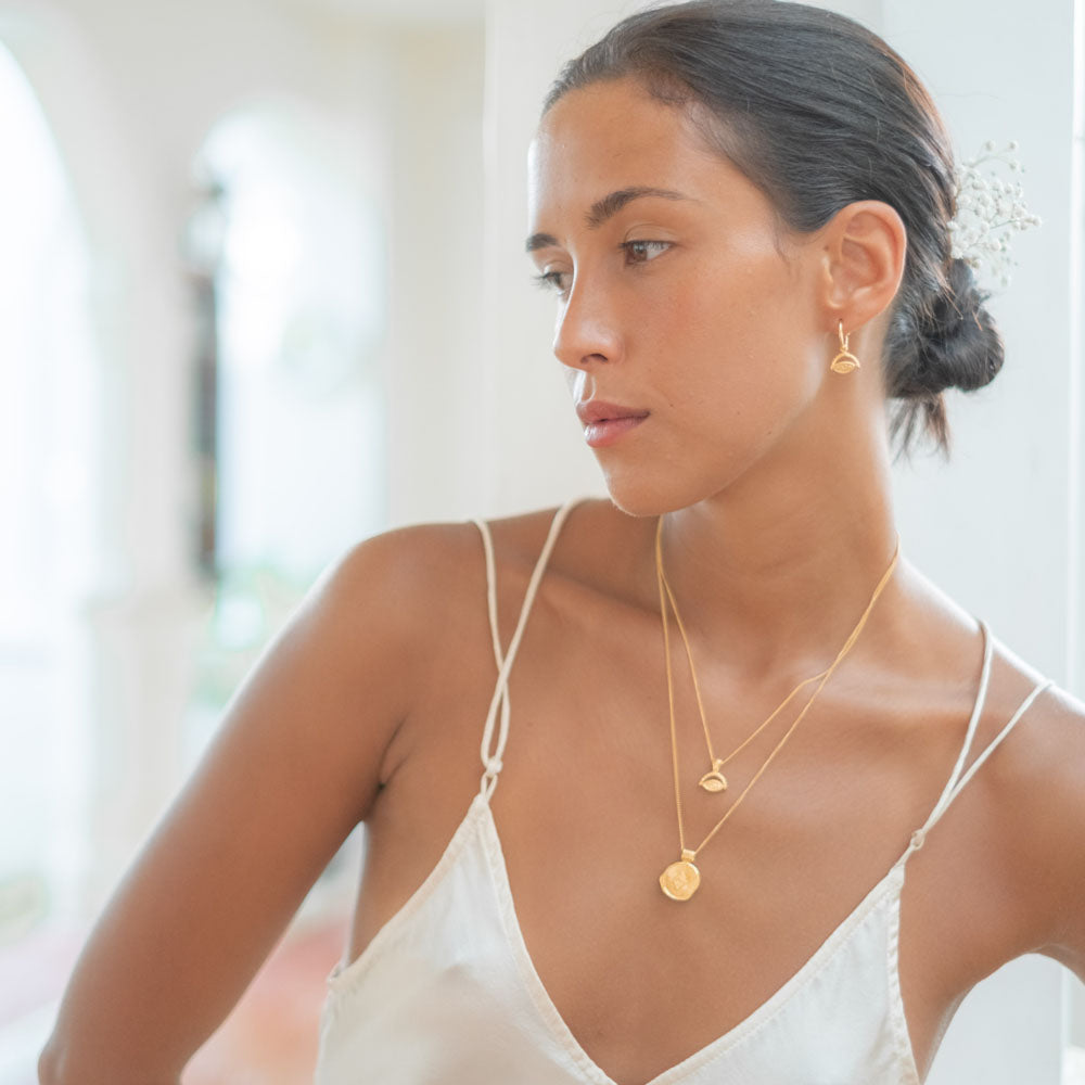 Protection Evil Eye Earrings - Gold