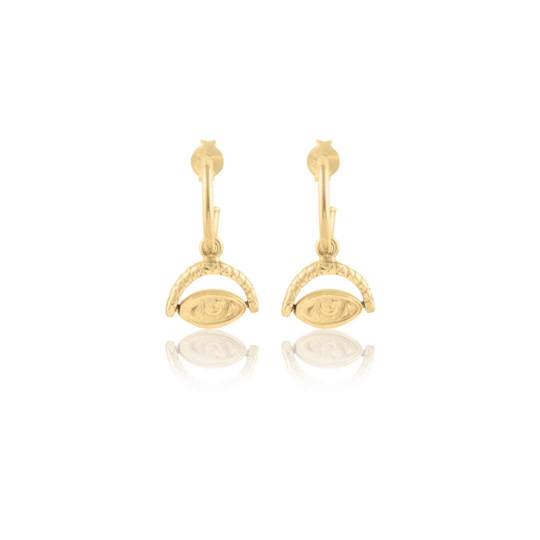 Protection Evil Eye Earrings - Gold