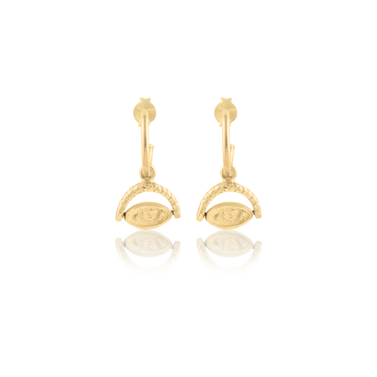 Protection Evil Eye Earrings - Gold