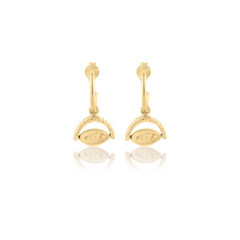 Protection Evil Eye Earrings - Gold