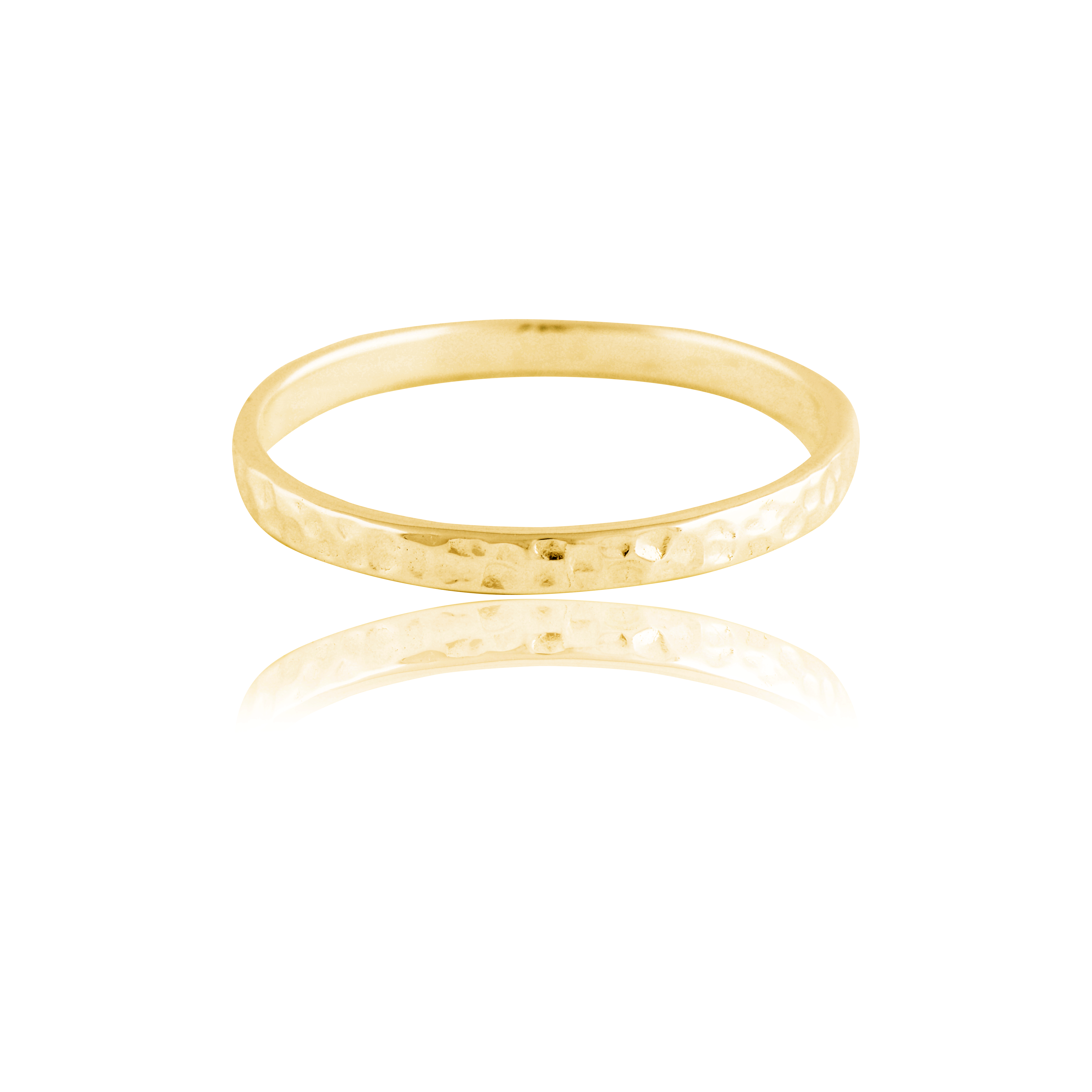 MOMA Hammered Ring 2mm - Gold