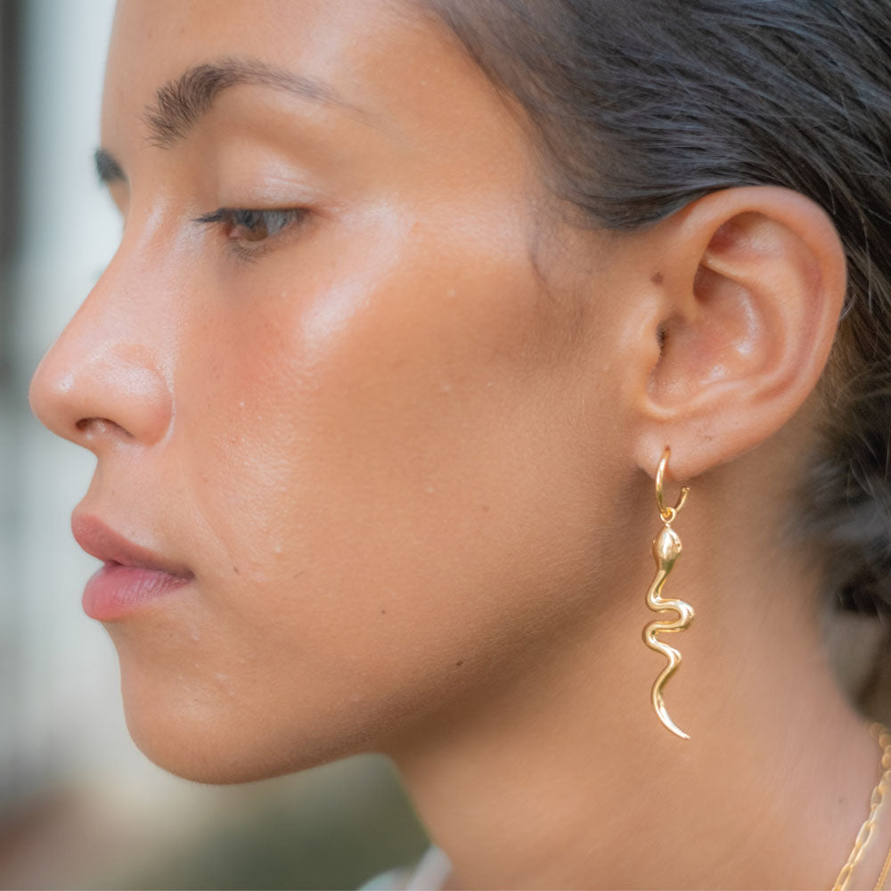 Snake 'Rebirth' Earrings - Gold