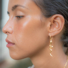 Snake 'Rebirth' Earrings - Gold