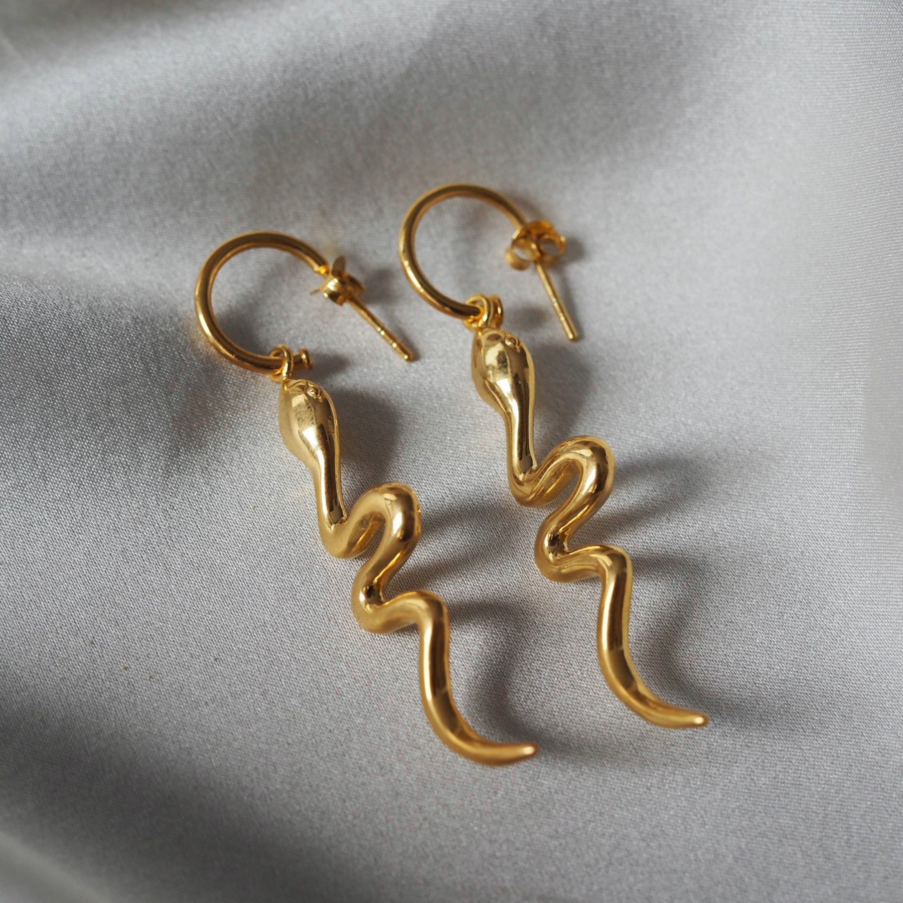 Snake 'Rebirth' Earrings - Gold
