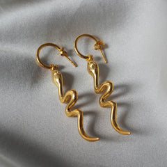 Snake 'Rebirth' Earrings - Gold