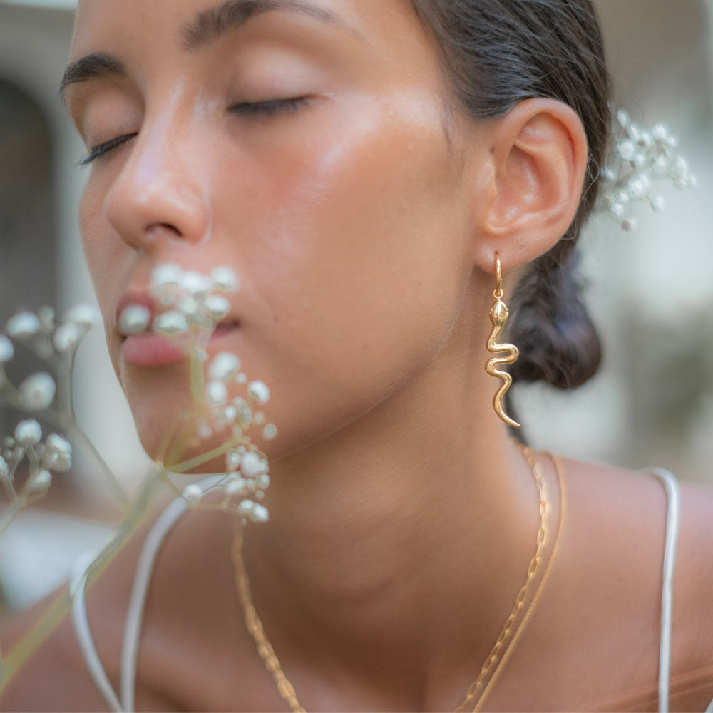 Snake 'Rebirth' Earrings - Gold