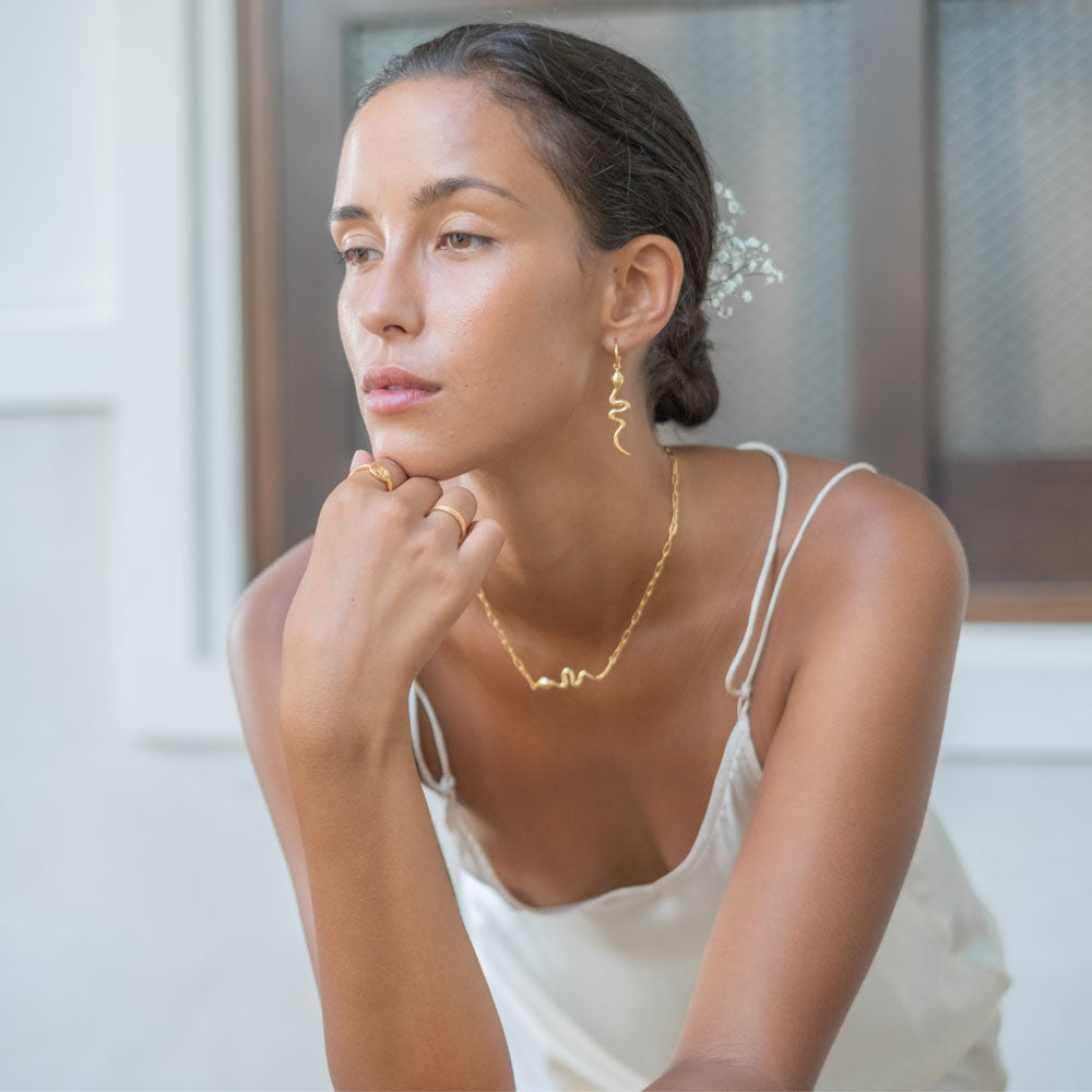 Snake 'Rebirth' Earrings - Gold