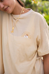 Sunshine Lagi Oversized Tee *Limited Edition* - Organic Cotton - Sand