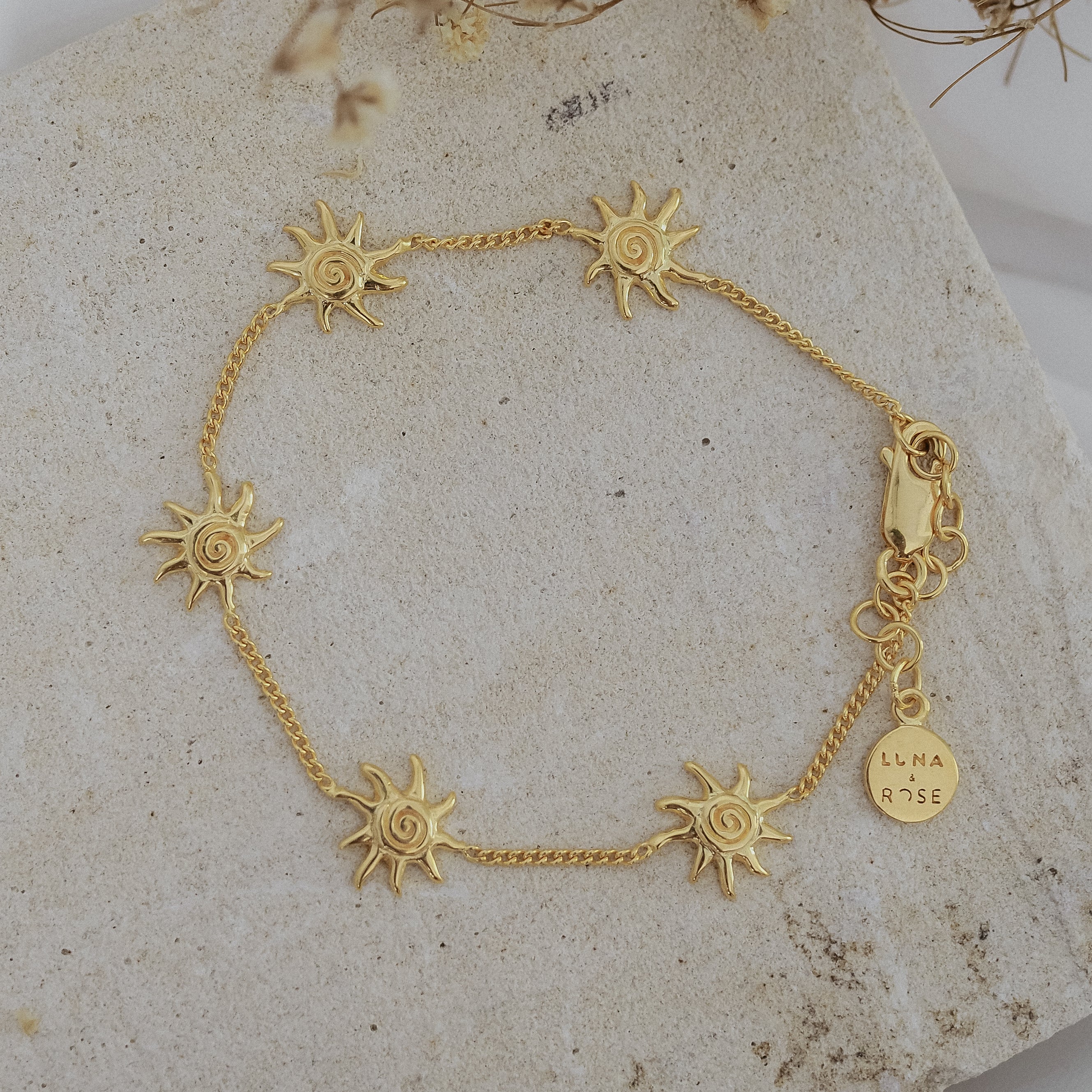 Neri x Luna & Rose - Celestial Sun Bracelet - Gold