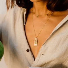 Freyja Goddess of Love Pendant Necklace - Gold
