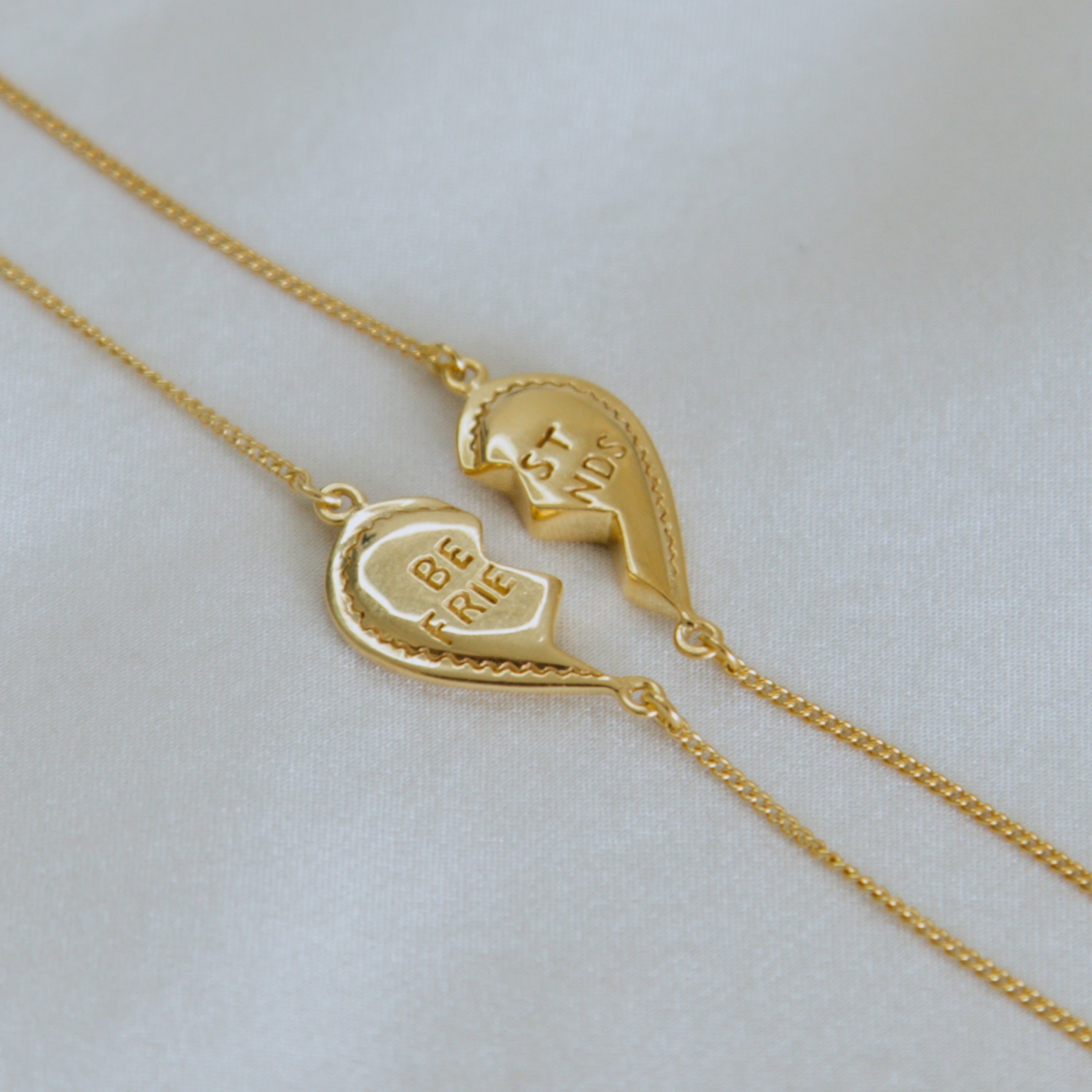 BFF Broken Heart Bracelet SET of 2 - Gold