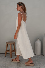 Daisy Dress - Natural Sand Dune Stripe