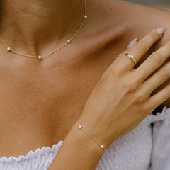 Pia Single Pearl Ring - GOLD