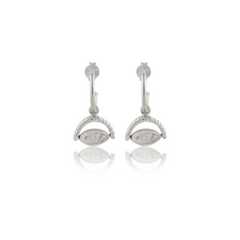 Protection Evil Eye Earrings -  Silver